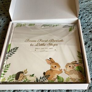 Baby Memory Book with Animal Illustrations Keepsake NEW